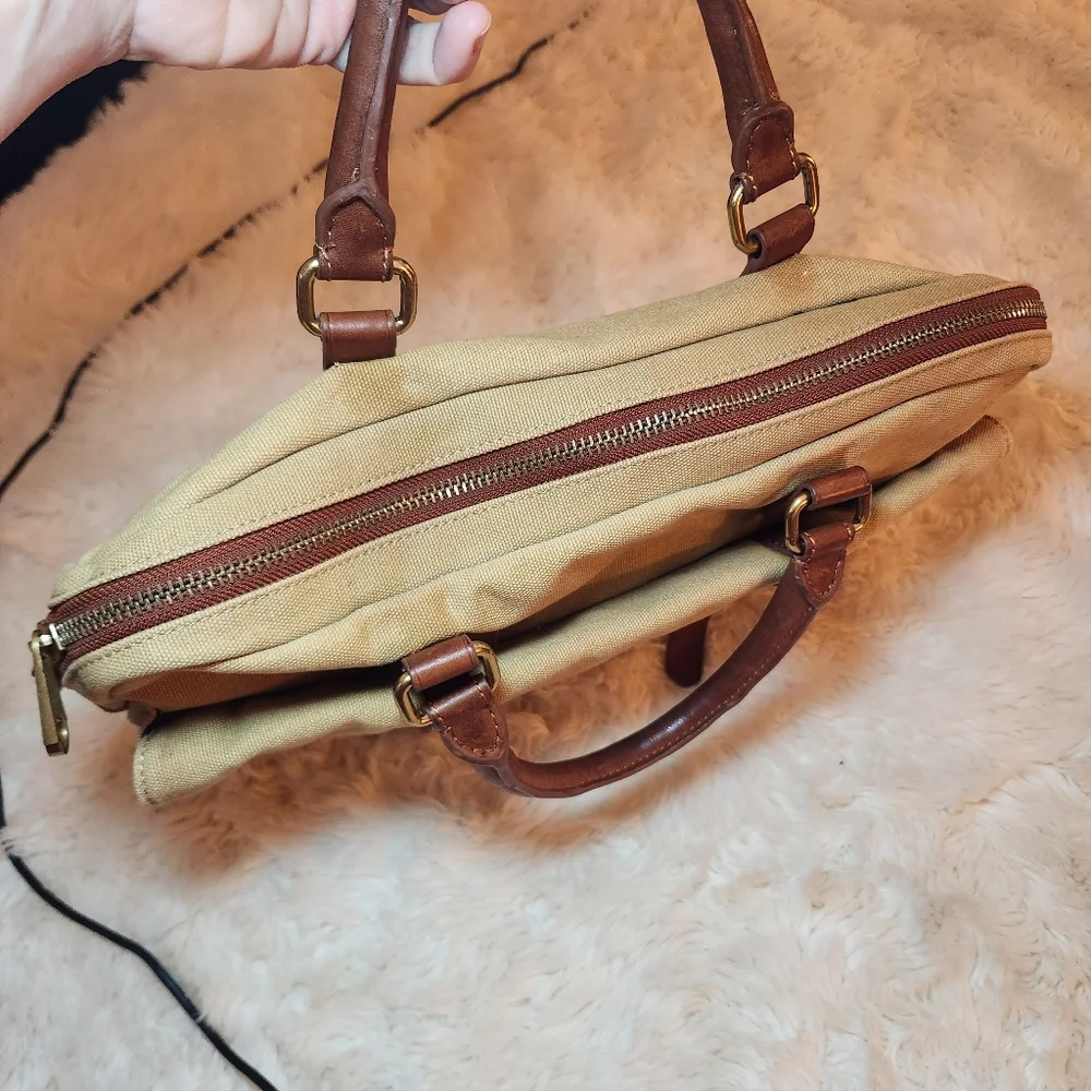 Ben Minkoff Laptop Work Unisex Canvas Leather Carry On Bag 11
